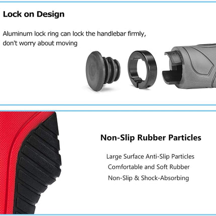 657 Manopole per bici Rockbros blu e nero