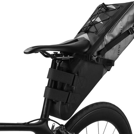 930Borsa da sella impermeabile 10 L, nera e grigia.