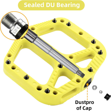 341 Pedali MTB in nylon con piattaforma larga