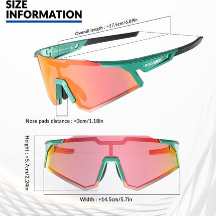 1739Gafas de ciclismo polarizadas HD, montura TR90