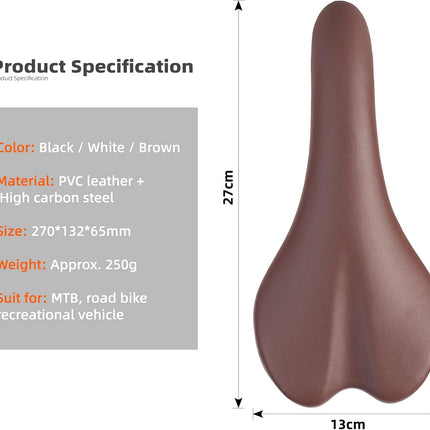 261Sillín de Bicicleta Vintage Confort y Ergonomía