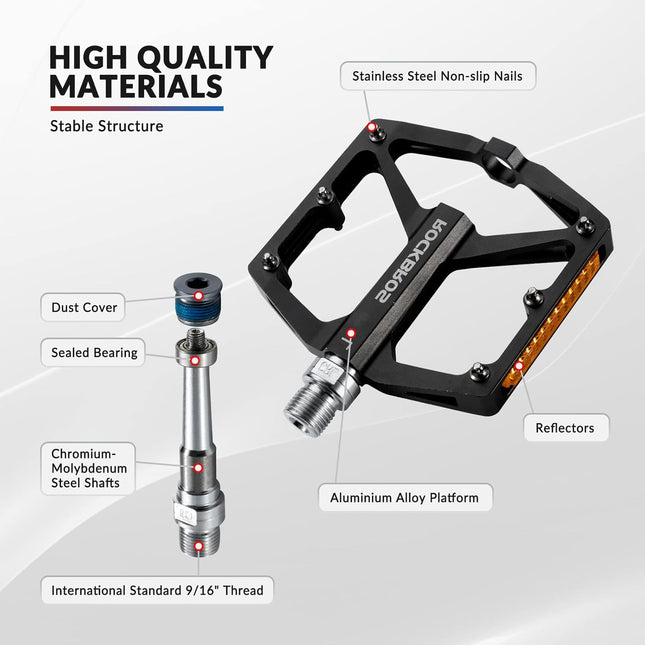 281 Pedales de bicicleta antideslizantes con reflectores