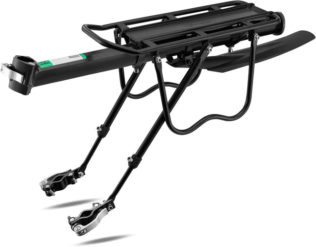 Porte Bagages Vélo Fixation Tige de Selle  Reflecteur et Garde-Boue