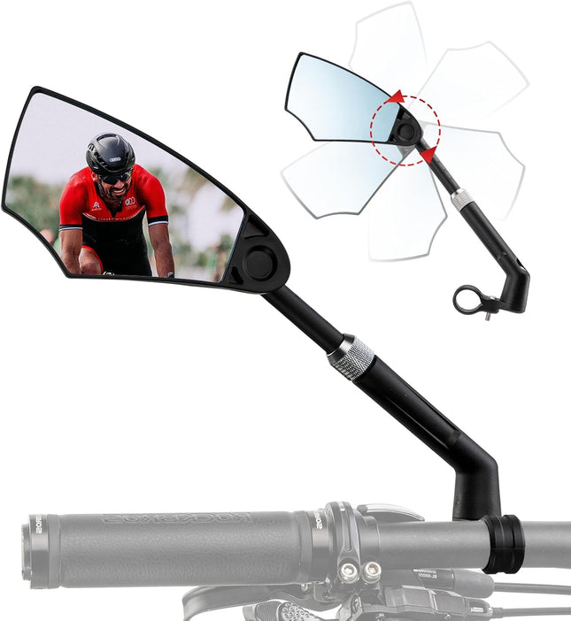 347 Bicycle Rearview Mirror Anti-Glare Rotatable 360°