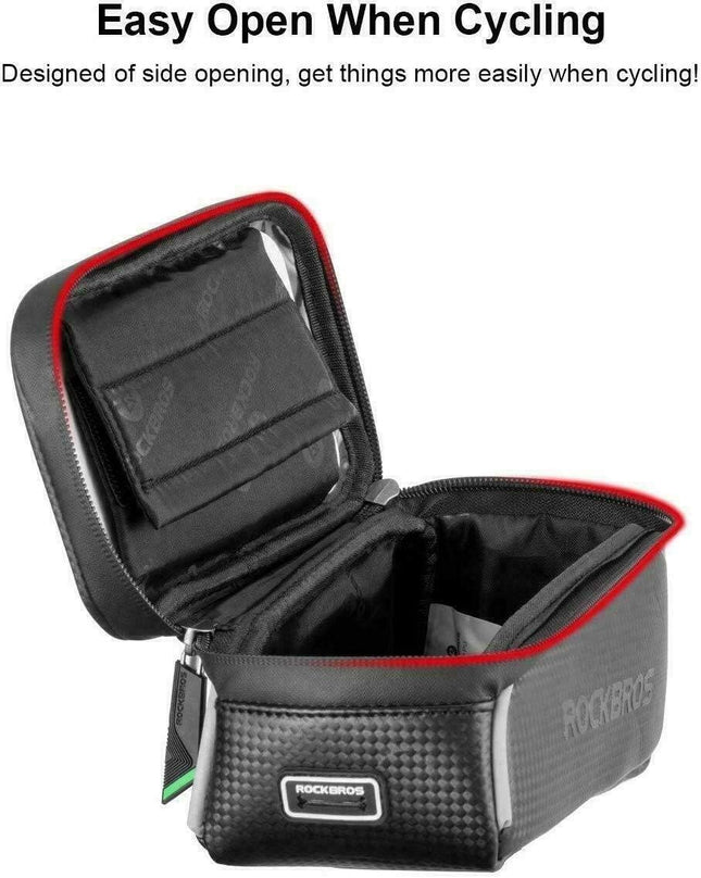 1807 Borsa da telaio per bicicletta impermeabile e touch screen