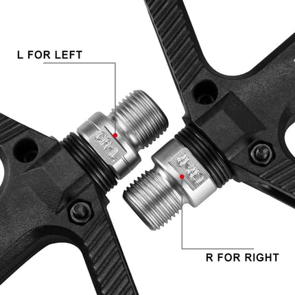 376 Pedali MTB in nylon con piattaforma larga