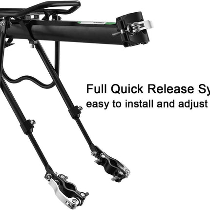 Porte Bagages Vélo Fixation Tige de Selle  Reflecteur et Garde-Boue