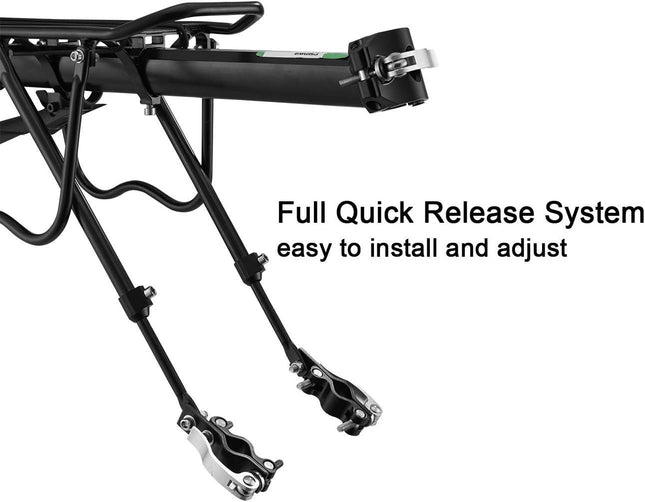 Porte Bagages Vélo Fixation Tige de Selle  Reflecteur et Garde-Boue