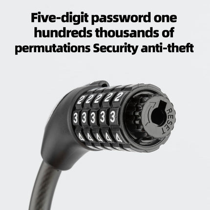 335Antifurto per Bicicletta con Cavo con Combinazione a 5 Cifre e LED