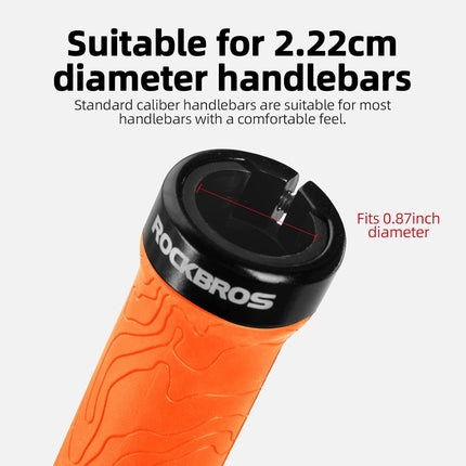 1714 Punhos de Bicicleta ROCKBROS BIKE GRIP laranja