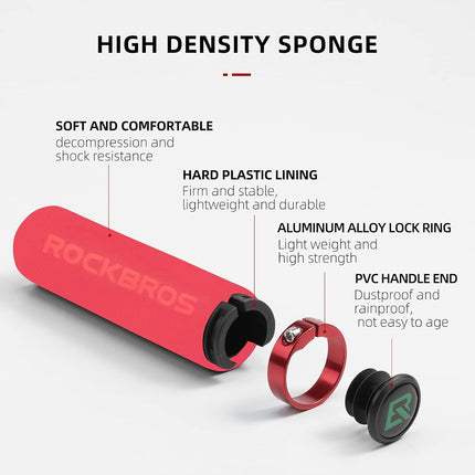 725Rockbros Manopole per manubrio di bicicletta in spugna