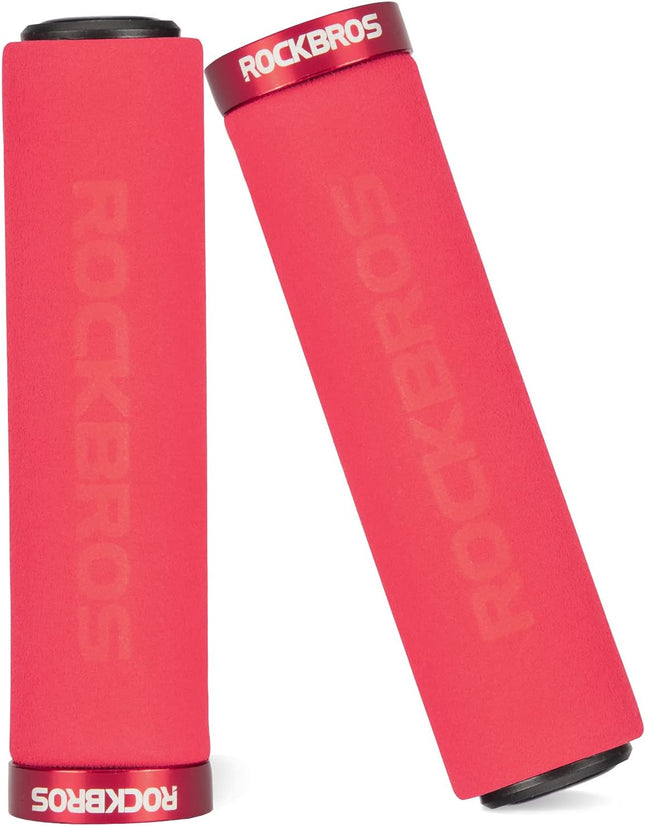 1225Rockbros  Poignées de guidon de vélo en éponge - Rouge