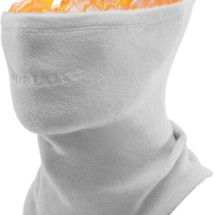 3 Cache-Cou Polaire Qunature Réversible Hiver Gris