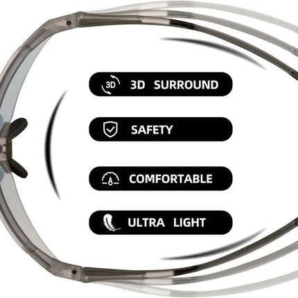 230Gafas de ciclismo fotocromáticas Protección UV Lentes naranjas - Negro