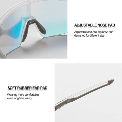 230Gafas de ciclismo fotocromáticas Protección UV Lentes naranjas - Negro