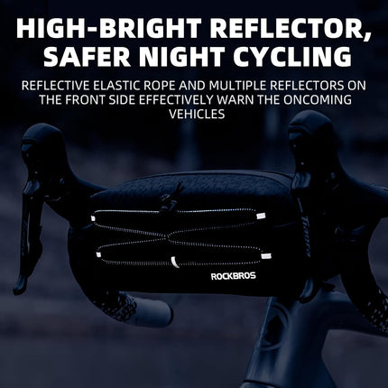 1649Sacoche de guidon étanche pour vélo avec bandoulière