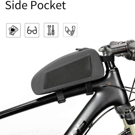 1378 Borsa da telaio per bicicletta 1,6 L impermeabile con 2 cerniere lampo