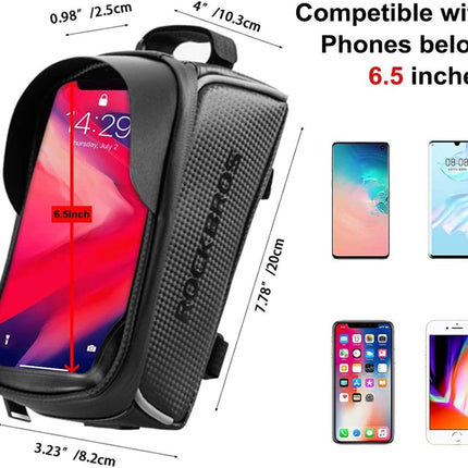 1807 Bolsa de cuadro de bicicleta impermeable y táctil