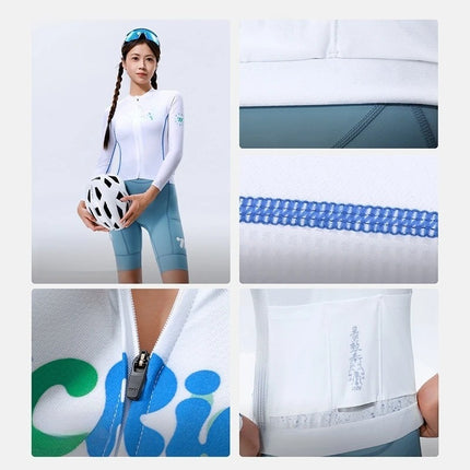 Camisola de ciclismo respirável de manga comprida para mulher WEST BIKING
