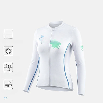 Atmungsaktives Langarm-Fahrradtrikot für Damen WEST BIKING