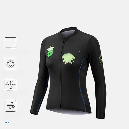 Atmungsaktives Langarm-Fahrradtrikot für Damen WEST BIKING