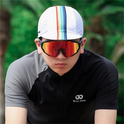 393Casquette été anti-UV WEST BIKING YP0201298 réversible - Arc-en-ciel/Blanc