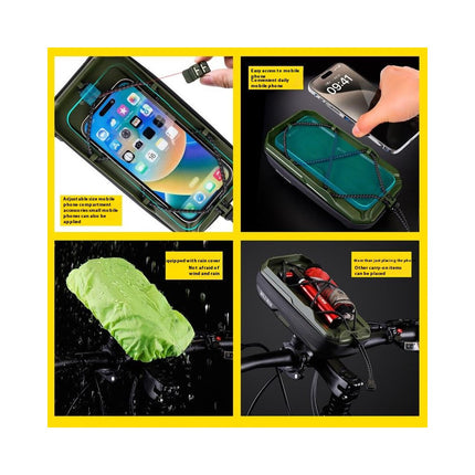 2112Borsa rigida per manubrio 0,6L a sgancio rapido