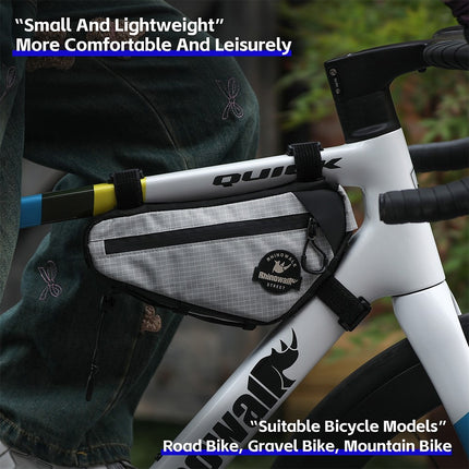 2152 Waterproof road bike triangle frame bag with hidden cable port