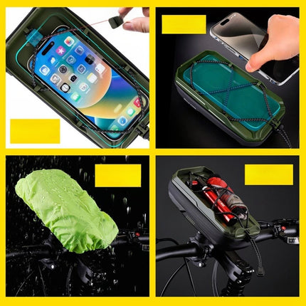 Geantă de ghidon pentru bicicletă, cu suport impermeabil pentru telefon, WILD MAN