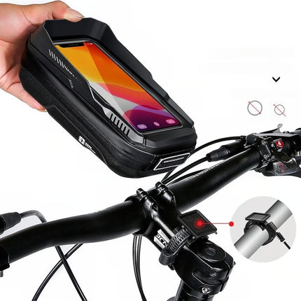 Sacoche de guidon vélo étanche avec porte-téléphone tactile WILD MAN