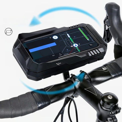 Bolsa de guiador de bicicleta impermeável com suporte para telemóvel WILD MAN
