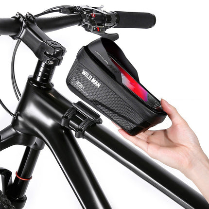 Sacoche de cadre vélo étanche avec porte-téléphone WILD MAN ES12X