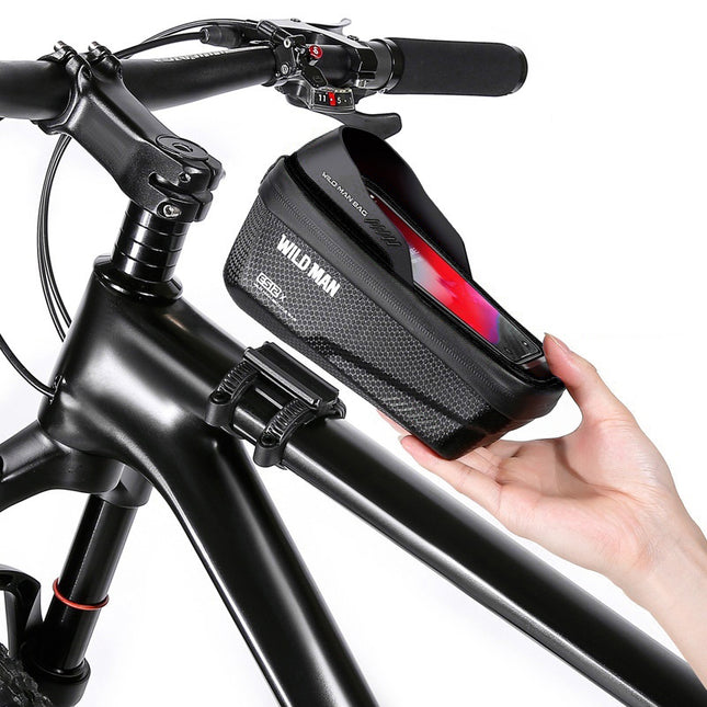 Sacoche de cadre vélo étanche avec porte-téléphone WILD MAN ES12X