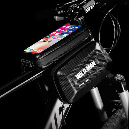 Bolsa de quadro para bicicleta com suporte para telemóvel WILD MAN