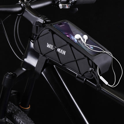 Sacoche pour cadre de vélo avec porte-téléphone tactile étanche WILD MAN
