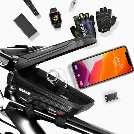 Sacoche pour cadre de vélo avec porte-téléphone étanche WILD MAN