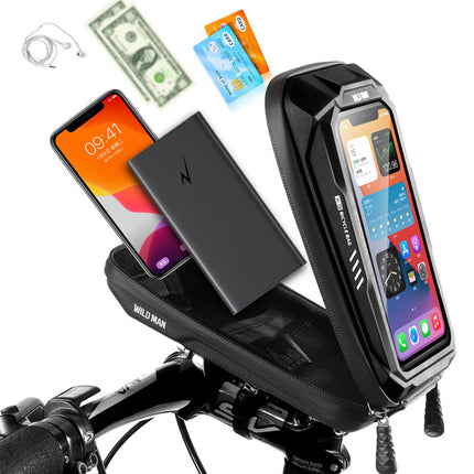 Sacoche de guidon vélo avec porte téléphone tactile WILD MAN