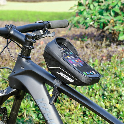 2075 Borsa da telaio per bici impermeabile con tasca per telefono touch screen