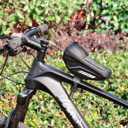 2075 Borsa da telaio per bici impermeabile con tasca per telefono touch screen