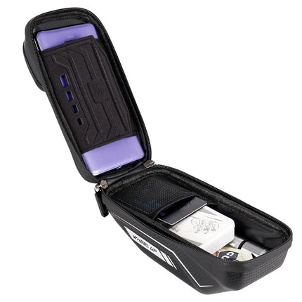 2075 Borsa da telaio per bici impermeabile con tasca per telefono touch screen