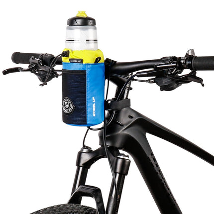 2076Sacoche de guidon vélo avec porte-bouteille, bandoulière et fixation velcro