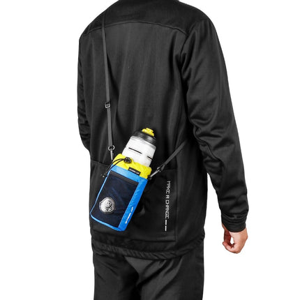 2076Sacoche de guidon vélo avec porte-bouteille, bandoulière et fixation velcro