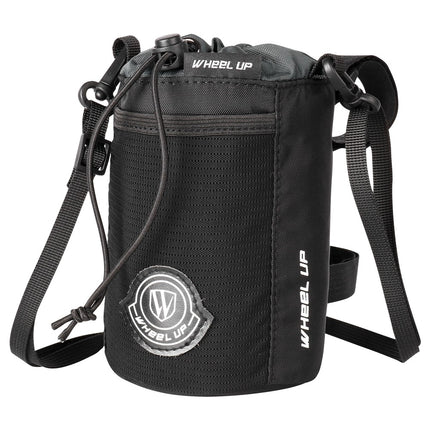 125Sacoche de guidon vélo avec porte-bouteille, bandoulière et fixation velcro