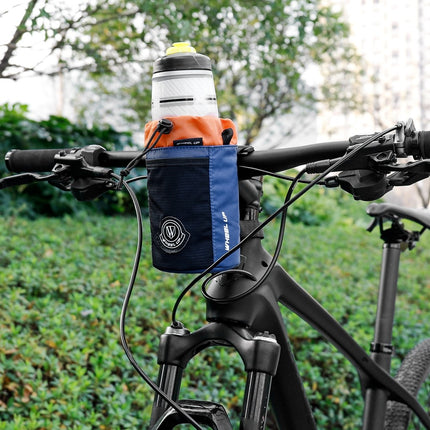 125Sacoche de guidon vélo avec porte-bouteille, bandoulière et fixation velcro