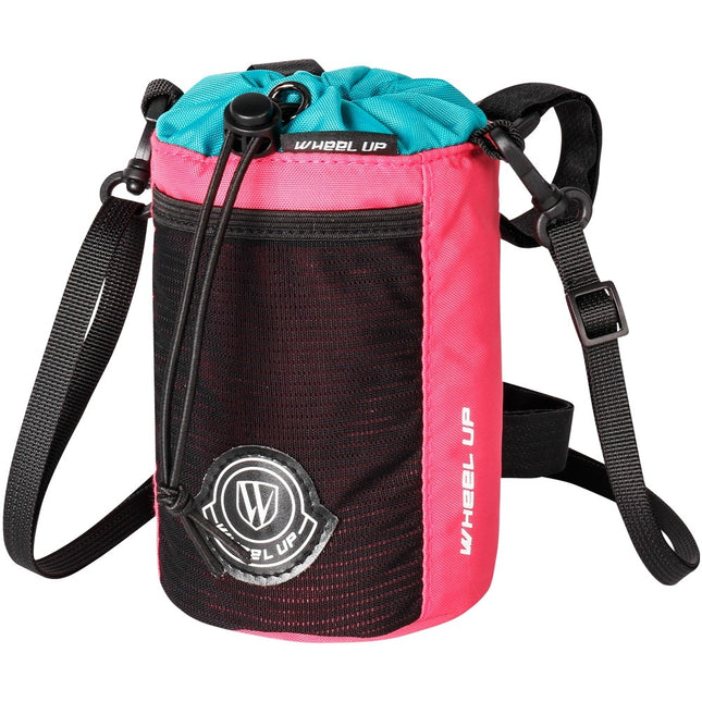 2144Sacoche de guidon vélo avec porte-bouteille, bandoulière et fixation velcro