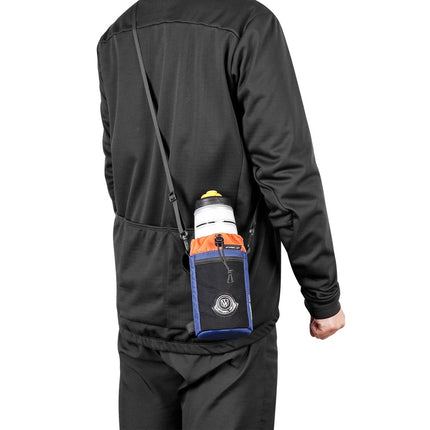 2144Sacoche de guidon vélo avec porte-bouteille, bandoulière et fixation velcro