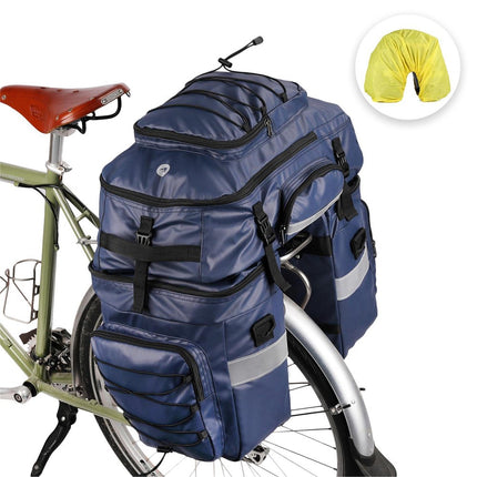 2092 Bicycle Rear Bag 65L 3-in-1 Rack Bag, Saddle Bag and Backpack