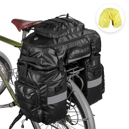 2057Borsa posteriore per bici 65L 3-in-1 portapacchi, borsa sottosella e zaino