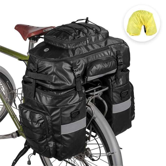 2057Borsa posteriore per bici 65L 3-in-1 portapacchi, borsa sottosella e zaino