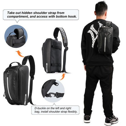 2058Bolsa para portaequipajes de bicicleta 12L impermeable multifunción